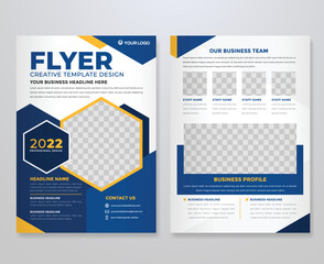 Obraz premium set of business flyer template with minimalist layout and modern style use for promotion kit and product publication