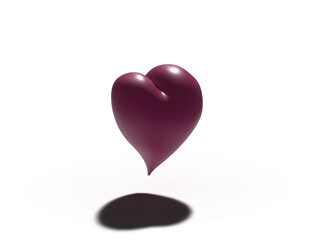 a dark red heart with the meaning of wanting to have a serious relationship with you