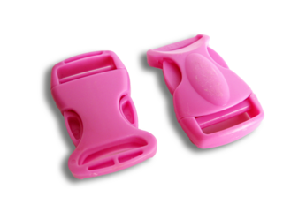 Broche rosa en fondo transparente. 