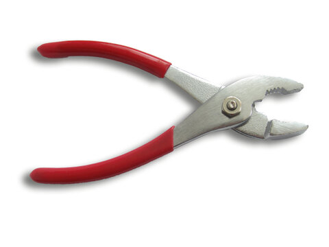 Alicates en fondo transparente.