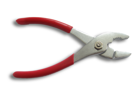 Alicates en fondo transparente.