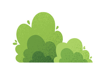 Different bushes icon. Floristics and botany, park and garden decoration. Nature and wild life, flora. Poster or banner for website. Leaf and leaves. Cartoon flat vector illustration