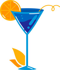 Cocktail bar emblem, badge label, isolated on white, summer, creative, drink, design, in cartoon style vector illustration.