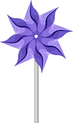 whirligig pinwheel toy cartoon. whirligig pinwheel toy sign. isolated symbol vector illustration