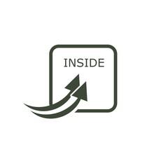 Arrow  Inside Silhouette Icon. 