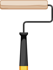 work roller paint cartoon. work roller paint sign. isolated symbol vector illustration
