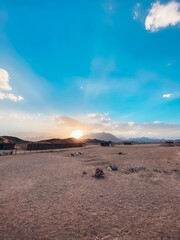 sunset in the mountains