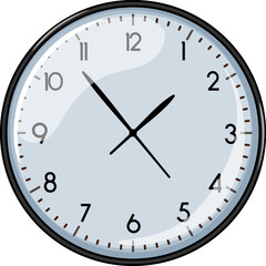 business wall clock cartoon. business wall clock sign. isolated symbol vector illustration