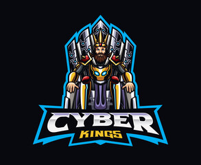 Sci-fi king mascot logo design