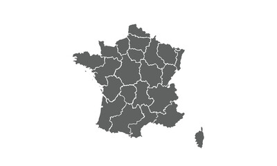 France map isolated on white background.for annual infographics report website layout