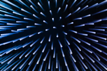 abstract background of glowing blue sticks, blurred image