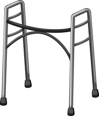 recovery crutch medical cartoon. recovery crutch medical sign. isolated symbol vector illustration