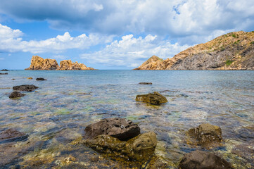Fototapeta na wymiar Coloms Island in Menorca, Spain.