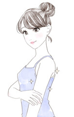 二の腕が綺麗になって喜ぶ女性