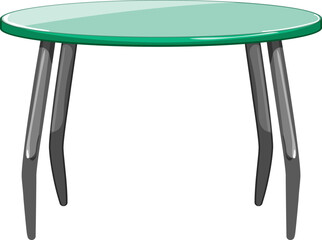 modern glass table cartoon. modern glass table sign. isolated symbol vector illustration