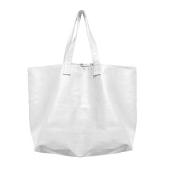 Leather tote bag isolated transparent