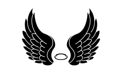Fototapeta premium vector angel wings tribal tattoo