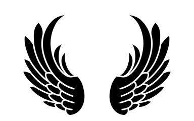vector angel wings tribal tattoo