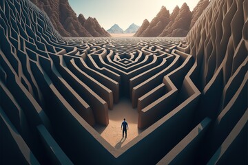 Digital illustration about maze.