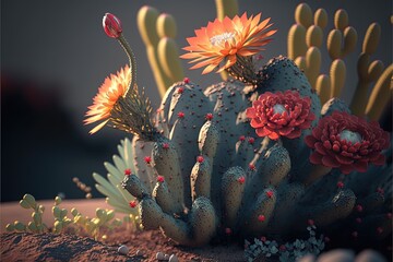 Digital illustration about succulents.