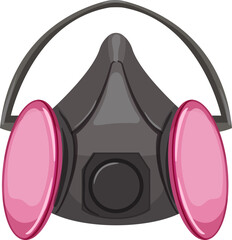 safety respirator mask cartoon. safety respirator mask sign. isolated symbol vector illustration - obrazy, fototapety, plakaty