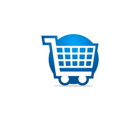 Shopping Cart Logo - E-commerce Symbol - Trolley Icon