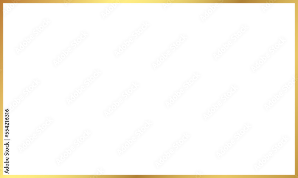 Canvas Prints rectangle golden frame isolated on transparent background, 5:3 border design for invitation, postcar