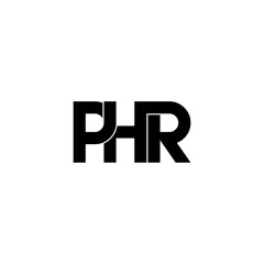 phr lettering initial monogram logo design