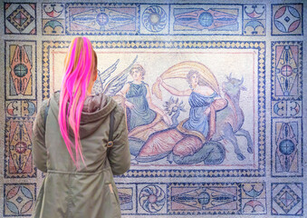 Fototapeta premium Zeugma Mosaic Museum, one of the largest mosaic collection in the world. The ancient city of Zeugma