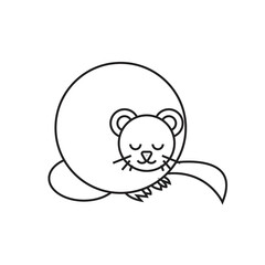 abstract line vector cat face logo icon.