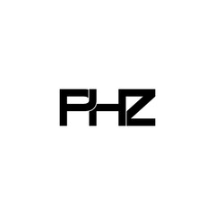 phz lettering initial monogram logo design - obrazy, fototapety, plakaty