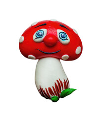 Steamed bun in the shape of a mushroom.