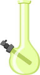 Fototapeta na wymiar bong cannabis cartoon. weed pipe, smoke glass, marijuana smoking water bong cannabis vector illustration