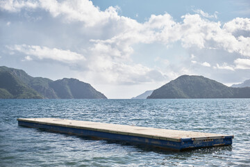 floating pontoon berth in the sea