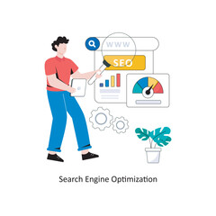 Search Engine Optimization Flat Style Design Vector illustration. Stock illustration