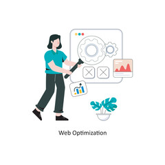 Web Testing  Flat Style Design Vector illustration. Stock illustration
