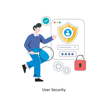 User security  Flat Style Design Vector illustration. Stock illustration