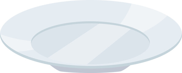 plate cartoon vector. dish, empty dinner circle, round tableware plate vector illustration © PikePicture