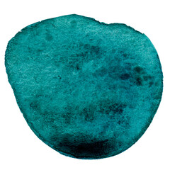  Abstract Decorative Dark Turquoise Watercolor Spot