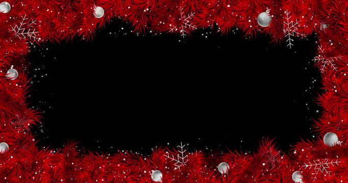 christmas background with snowflakes red