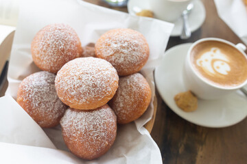 breakfast bakery and cappuccino