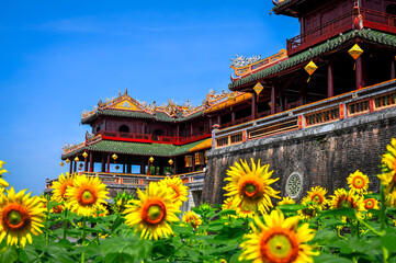example of classical vietnamese architecture of the 18th-19th century in chinese style Hue Royal palace