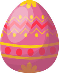 easter egg cartoon. color spring holiday design, basket gift, happy celebration easter egg vector illustration