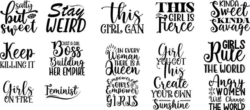 Girl power Quotes SVG  Bundle   2