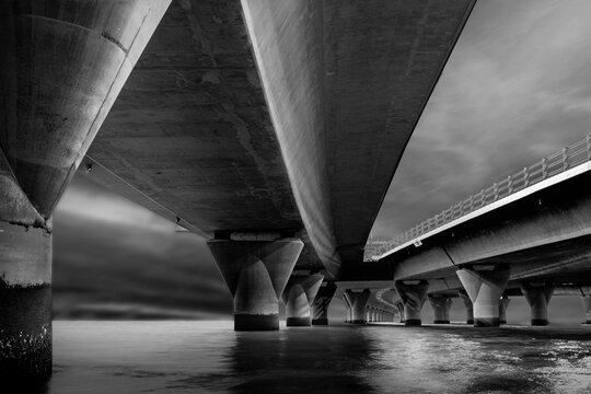 Jaber Al Ahmad Bridge Over The River