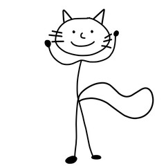 Stick Figure Cat pictogram