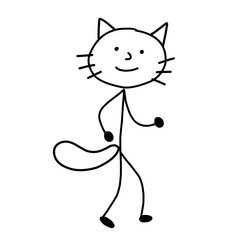 Stick Figure Cat pictogram