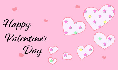 Fototapeta na wymiar Happy Valentine's day background, card