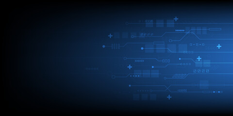 Abstract technology background with circuit line. Hi tech digital and communication concept. Vector background design.