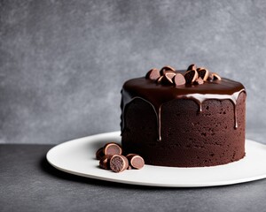 chocolate cake on a plate, cake, chocolate, dessert, food, sweet, plate, isolated, cream, white, pastry, brown, delicious, pie, gourmet, bakery, snack, tasty, birthday, baked, sugar, icing, slice, cak
